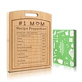 Picture of Joeyan Mom Cooking Gifts for Birthday Christmas Mother's Day, Large Engraved Recipe Cutting Chopping Board Kitchen Present from Daughter Son, Heavy Duty, 16x12''