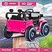 TRINEAR 12V Ride on Toys with Parent Remote Control, Toddler Electric Car with Spring Suspension, LED Lights & Music Player - Safe Battery Car for Kids, Easy to Assemble, Pink