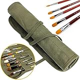 Groß genug. 40x 33cm und die Pinseltasche hat 22 Slots. Sie passt lange, kurze, dichte, dünne Pinsel und andere Malutensilien super hinein