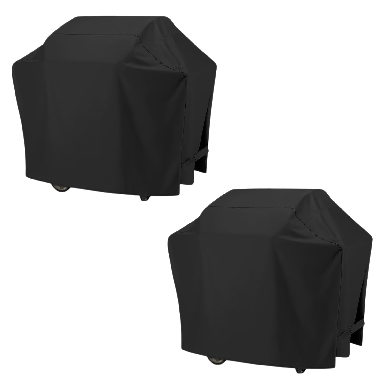 2 coperture protettive per griglia, 140 x 59 x 107 cm, in tessuto Oxford 600D nero, copertura per barbecue, antipolvere