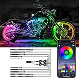 12 Pcs Motorcycle LED Light Kits, LEDCARE RGB Multicolor Underglow Neon Accent Glow Ground Effect...