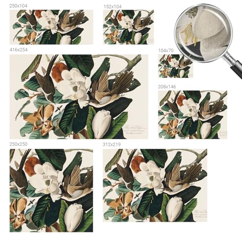 Mural de magnolias de pájaros 152x104 cm para crear un hogar acogedor y zen 6