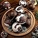 Syhood 12 Pcs Cowhide Printed Christmas Ball Ornaments 3.15 Inch Leather Western Ornaments Brown Cow Hanging Decoration Country Western Party Decor Rustic Holiday Xmas Decorations for Home Tree Gifts