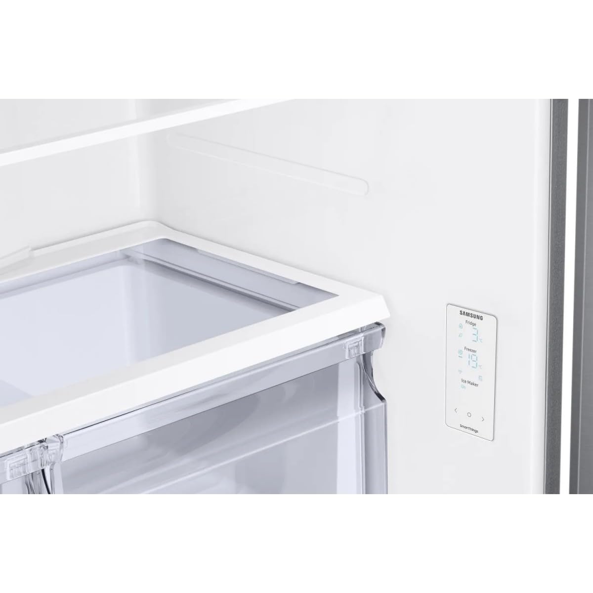 SAMSUNG Réfrigérateur 3 portes AI RF50C510ES9/EF, WiFi+AI Energy Mode, Twin Cooling Plus, 496 L, LxAxP : 81,7 x 177,6 x 71,5 cm, métal inox