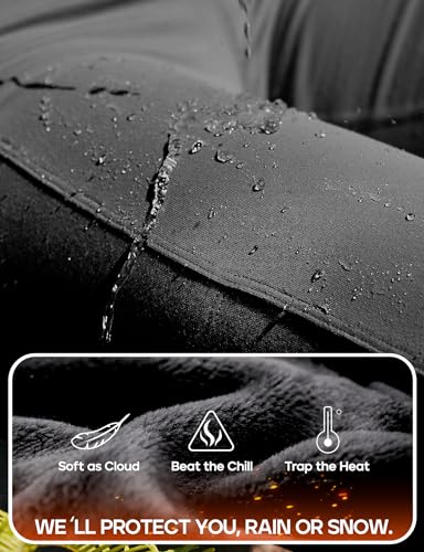 Heathyoga Fleece Lined Waterproof Hiking Pants