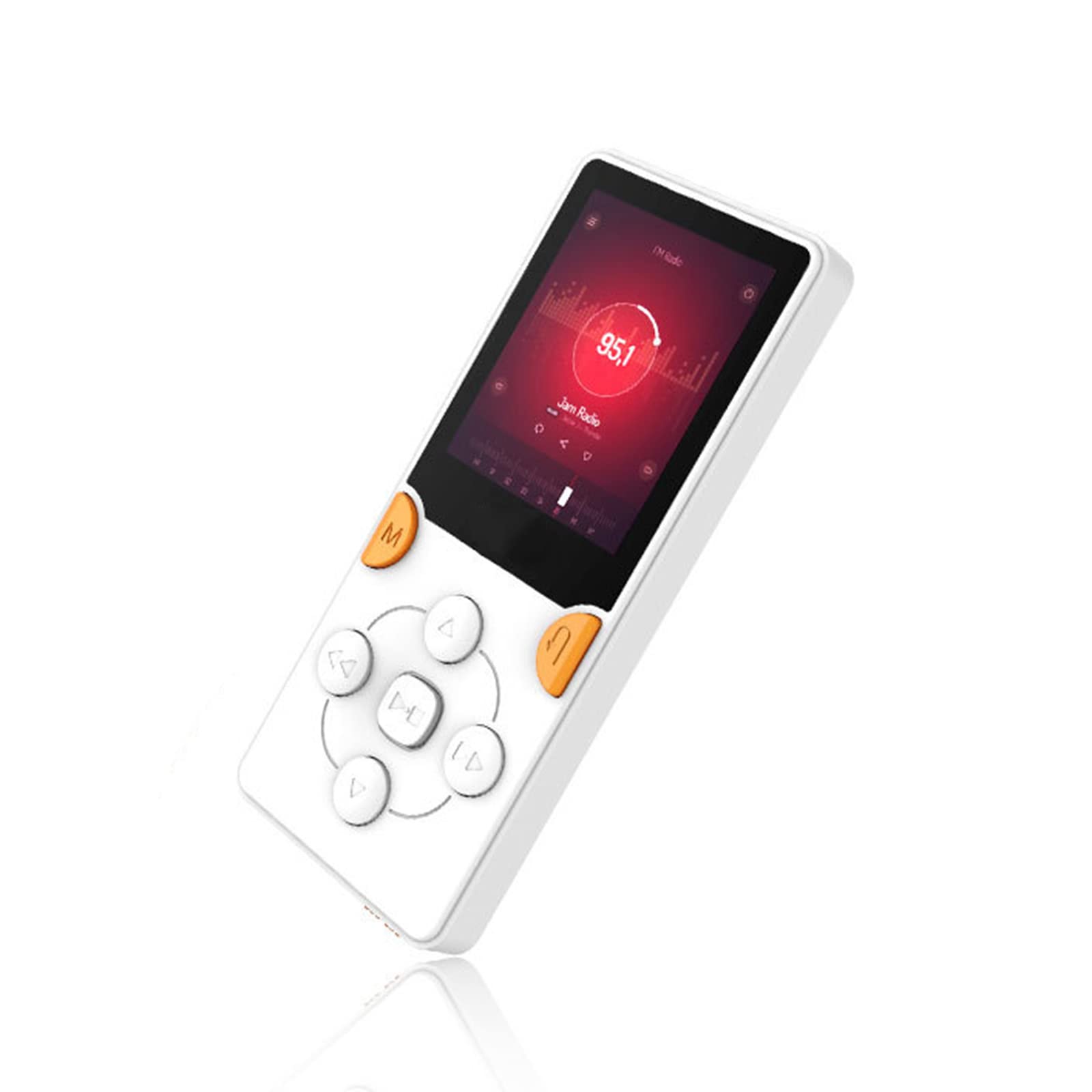 Reproductor de mp3 4GB para Estudiantes, Walkman de música HiFi sin pérdidas con Auriculares, Radio FM, Despertador con Temporizador, Memoria ampliada,Blanco