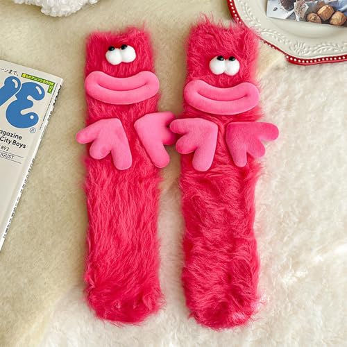 Image of TFTSR Crazy Funny Fuzzy Silly Socks for Kids Women,Girls Fluffy Slipper Novelty Fun Socks,Boy Men Cute Cozy Soft Animal Socks