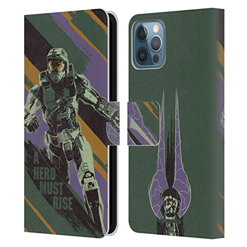 Head Case Designs Officially Licensed Xbox Game Studios Halo Infinite Believe 20th Anniversary Leather Book Wallet Case Cover Compatible with Apple iPhone 12 / iPhone 12 Pro