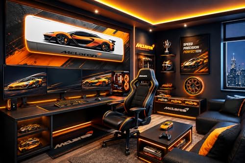 Image of Trending Porschhe 911 Racing AC Sticker, Air Conditioner Premium Vinyl, HD Gloss Finish, 24 Inches, for AC, Wall, Door, Glass (MCLAREEN)