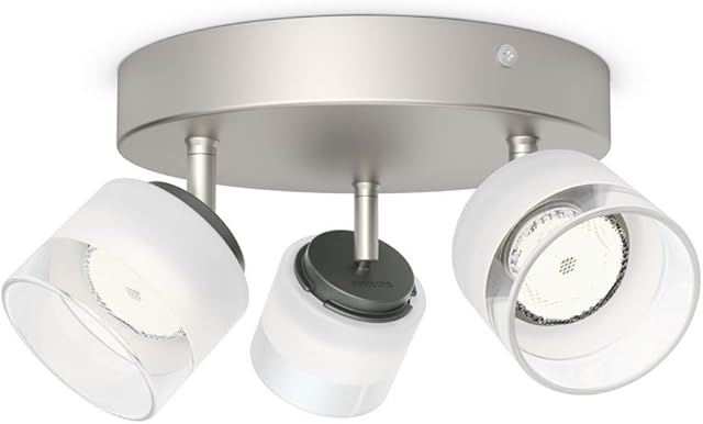 Philips myLiving Fremont LED Spot Plate/Spiral Light (3 x 4 W Integrated LED, 230 V) - Nickel