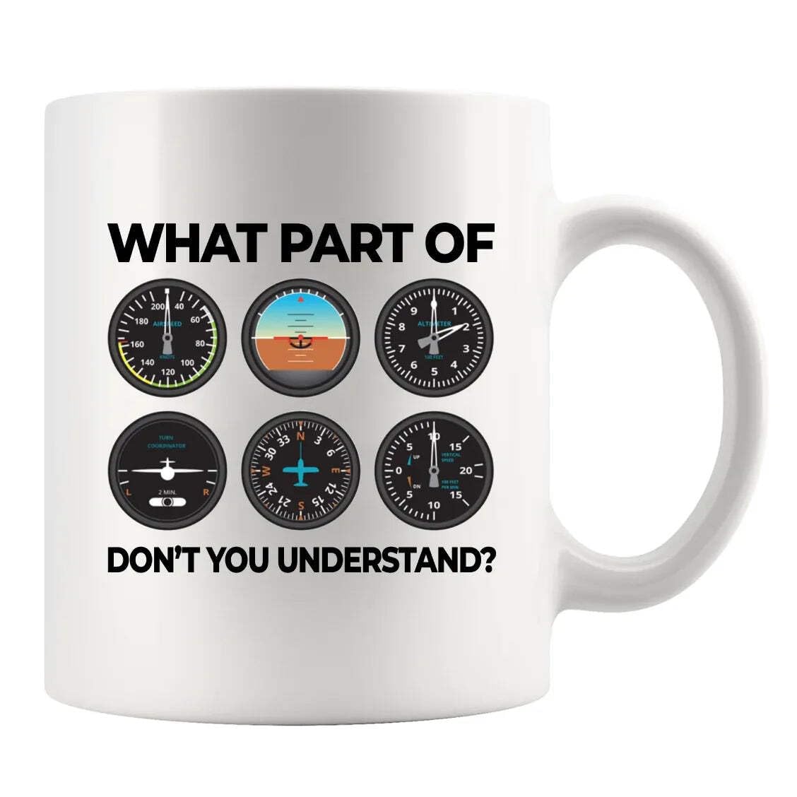 Panvola What Part Don't You Understand Pilot Aviation Gift Mug White