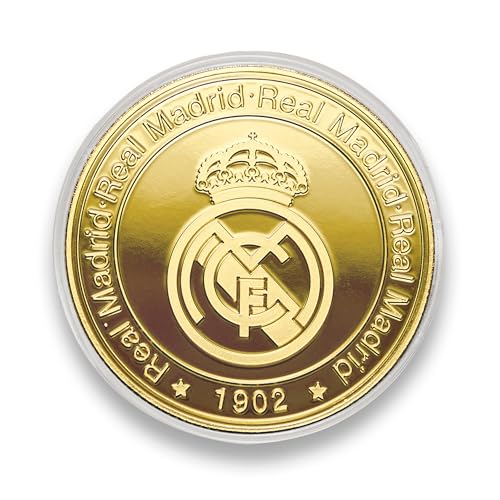 MOCIWORLD – Real Madrid – Sonderedition mit Vereinswappen und Inschrift One Club One Color – Sammlerstück – Goldfarben – Offizielles Produkt