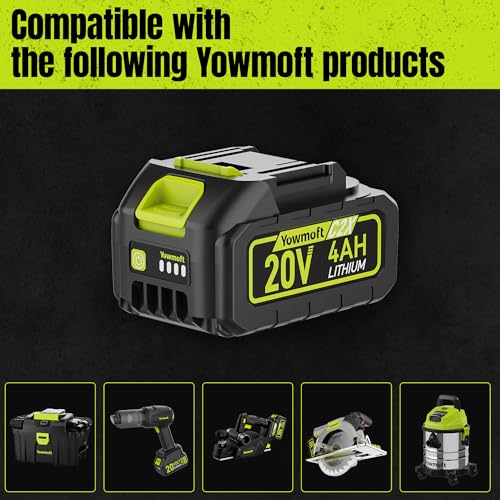 Image of 20V 4.0Ah Lithium-ion Battery Pack Only Compatible 20V Cordless Power Tool Cordless Circular Saw /Cordless Planer /CVC2010 /YMCSV-YM /YMHVCO3