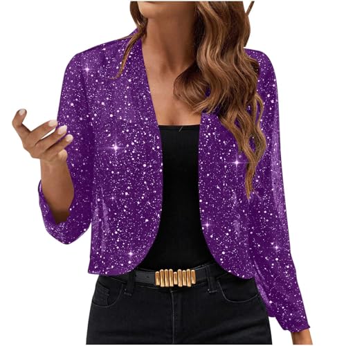 Cappotto elegante formale per le donne autunno inverno paillettes scintillante