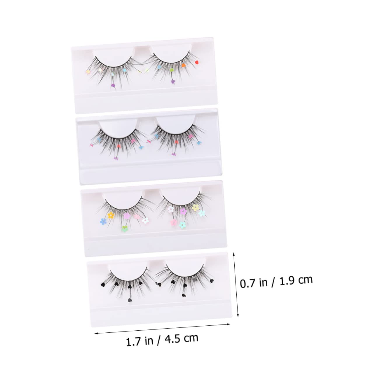 MAGICLULU 2 Set Di Ciglia Finte A Farfalla Ciglia Soffici E Glitterate Per Feste E Uso Quotidiano 4 Paia*2