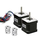 (2 uds motor Z) RUOKL 2 uds 42 Motor Paso a Paso 2 Fases Motor Paso a Paso 2 uds acoplador de Acoplamiento Flexible acoplamientos Hacer Motor Z for Impresora 3D Anet A8 A6 apropiado