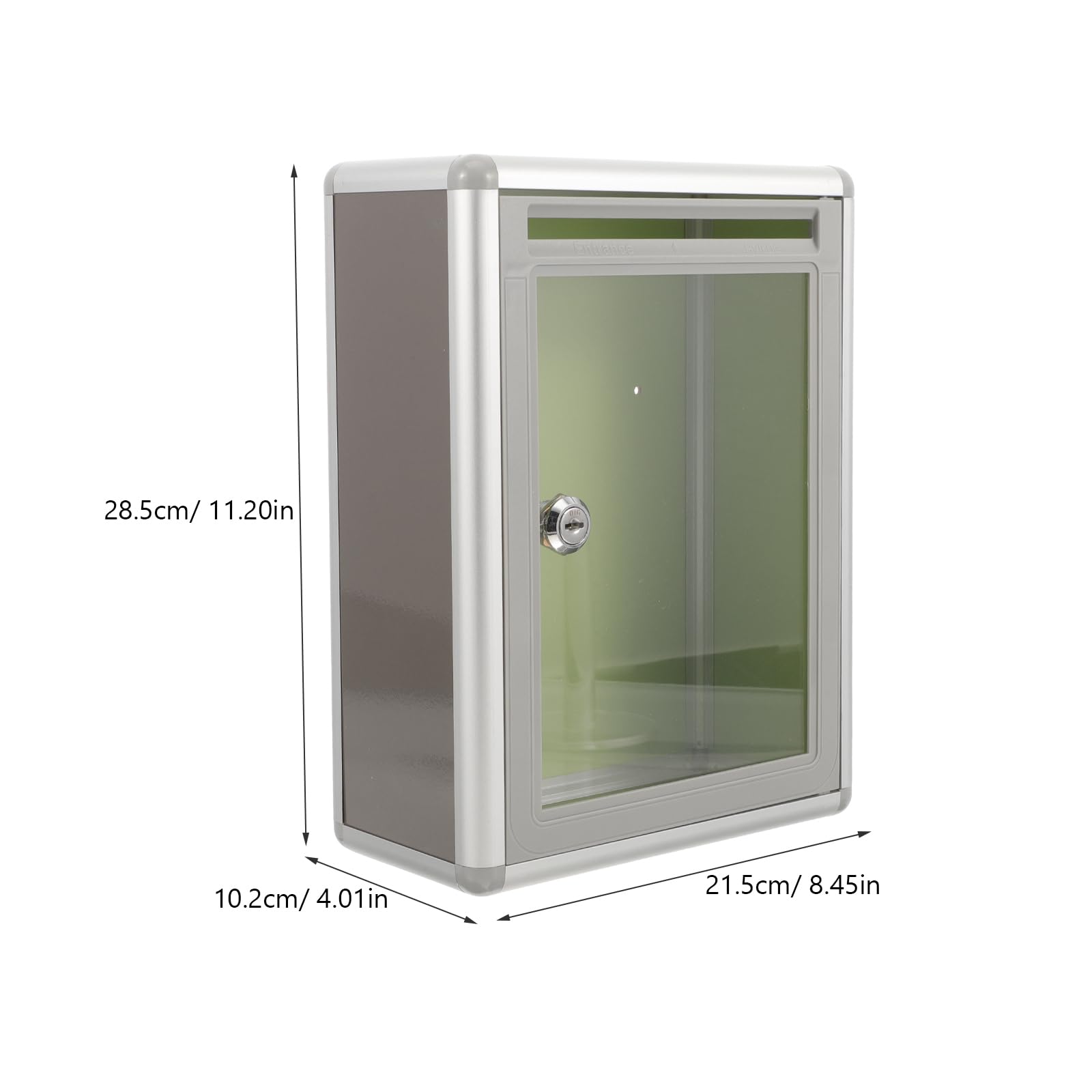 PRETYZOOM Boîte de Rangement Murale en Acrylique Transparent - Petit Conteneur à Suggestions avec Dispositif de Fermeture, Accessoire de Bureau et Maison pour Collecte de Notes, Lot de 1