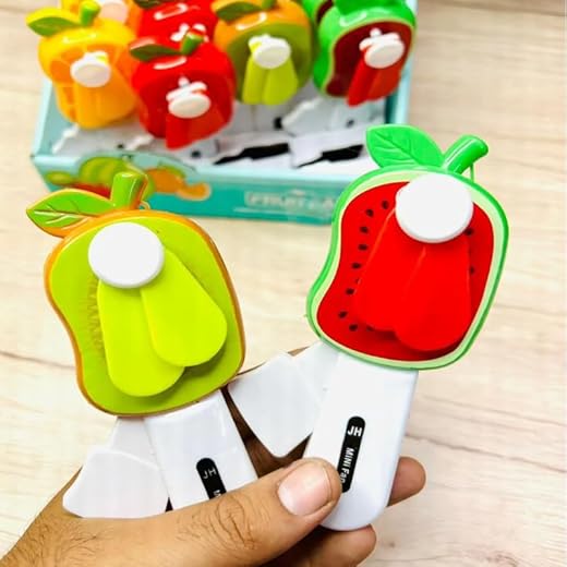 NEEYATI Hand Pressure Mini Hand fan Fruit Shape Cute Squeeze