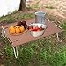 Aymzbd Camping Table Camping Furniture Mini Compact Lightweight Folding Table Beach Desk for Fishing Travel Barbecue Beach Garden, Light Brown