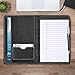 Gorbado Padfolio Binder A5 Document Organizer with Refillable Lined Notepad, Junior Size Folder Portfolio for Men Women,Black.