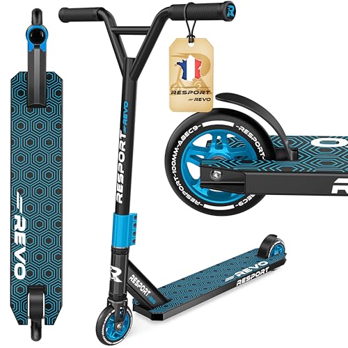 RE:SPORT Trottinette Freestyle REVO avec Support | Stunt Scooter Professionnelle pour Enfants et Adultes | Trottinette Cascade Roues en polyuréthane et Barre en Y,...