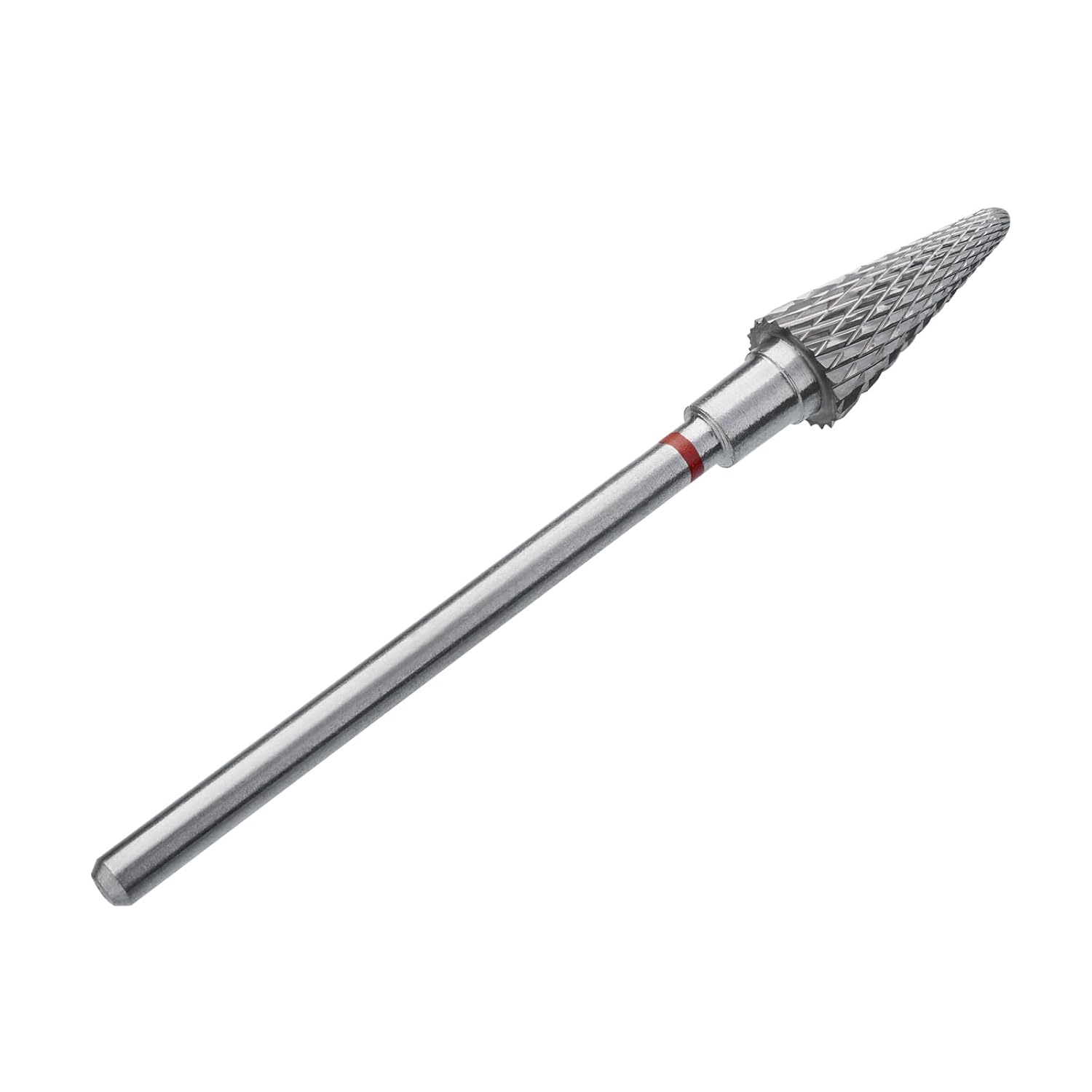 STALEKS PRO Expert Carbide Nail Drill Bit (Cone, Red, 6mm Head / 14mm WP) – Soft Hardness for Delicate Artificial Nail Correction & Skin Processing in Hardware Manicure/Pedicure