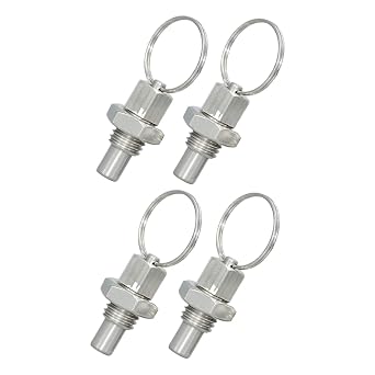 Spring Pin for Quick Indexing with Pull Ring Stainless Steel 4pcs