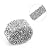 Crystal Rhinestone, 1 Yard 3cm Width Sparkling Back Glue Crystal Rhinestone Decorative Banding Belt Bridal Sash Rhinestone Applique, Fashion Clear Rhinestone for Wedding Cake Decoration (Silver)
