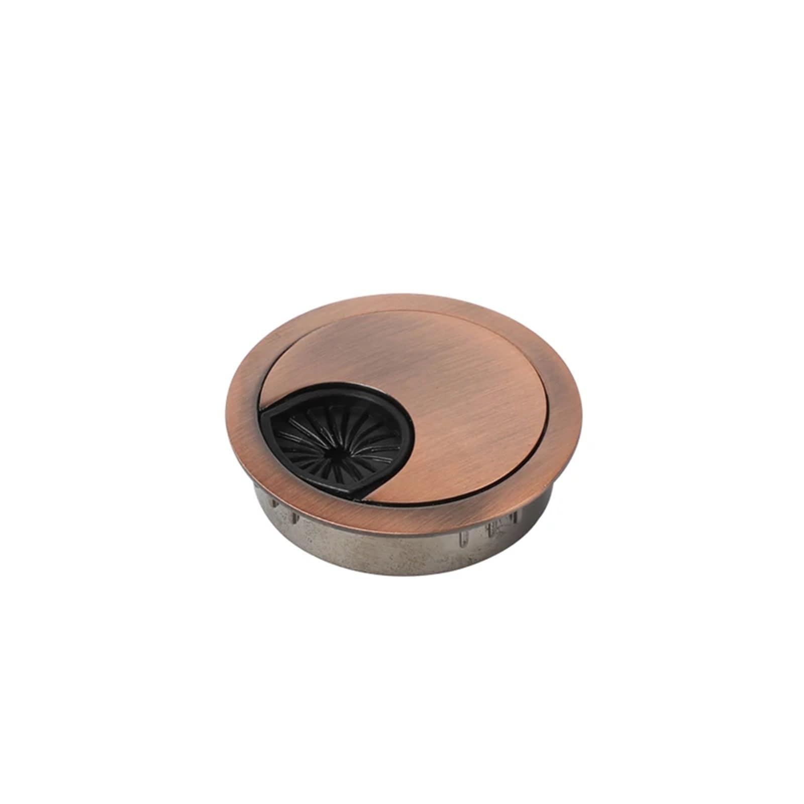 Pasacables Placa de Cubierta for Cable, for computadora, con Abertura Caja Rosca 50, 53 y 60 mm, Negra Plateada(Red Bronze Color,20pcs,53mm)