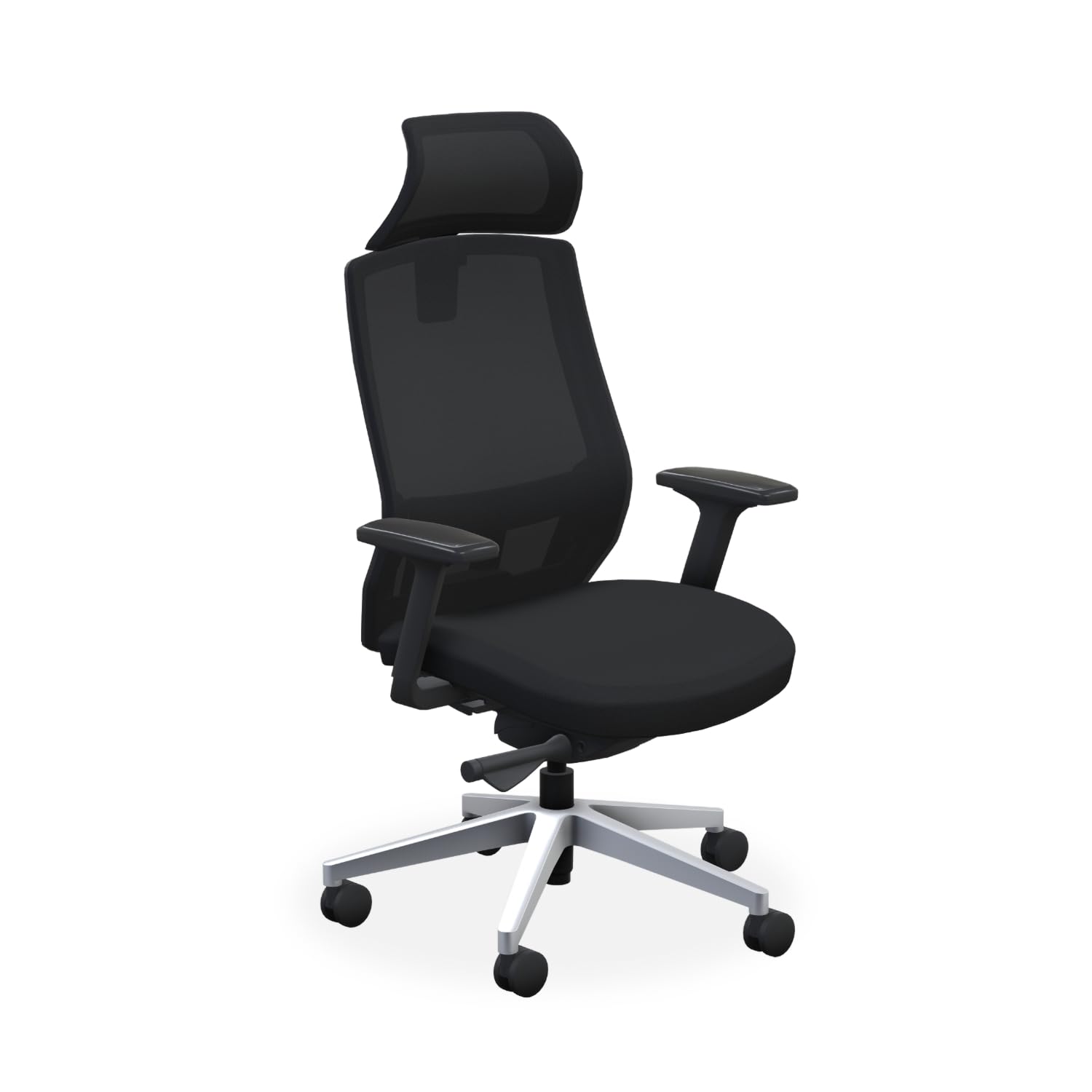 UPLIFT DESK Envoke Ergonomic Office Chair - Adjustable Lumbar Support, Mesh Back, Headrest, Synchro-Tilt Recline Home Office Desk Chairs with 3-Way Arms, 300 lb Capacity (Black)