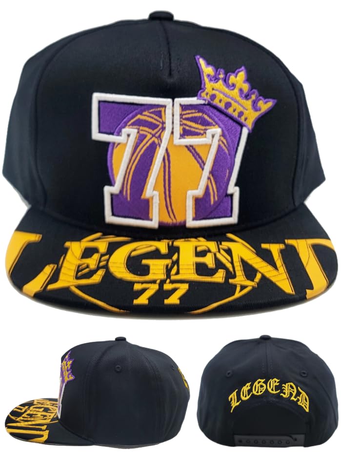 Los Angeles Legend Top Level New Luka 77 Black Purple Gold Era Snapback miniatura 1