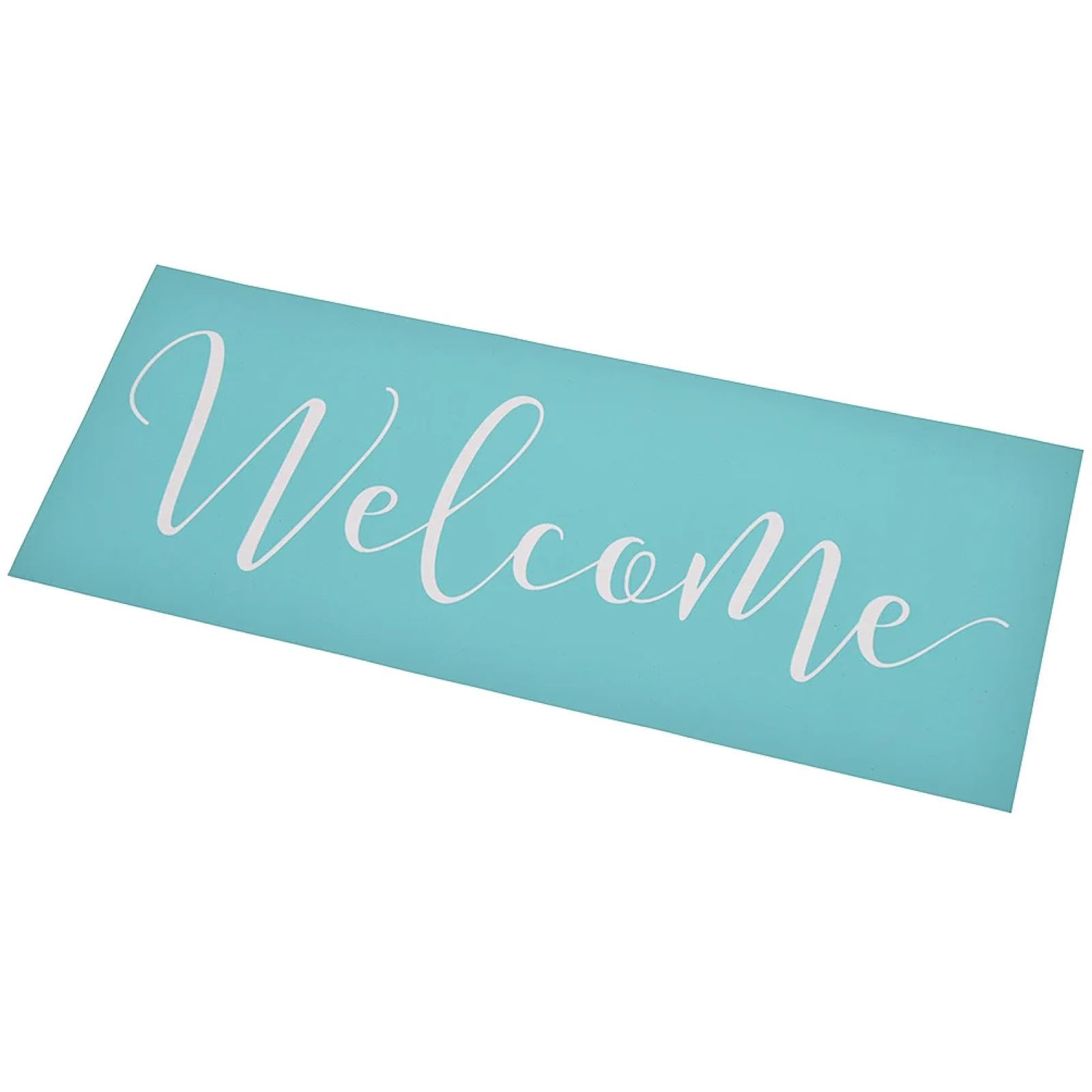 MANGOUSONG Screen Printing Kit,36.5x14.5cm Small Welcome Silk Screen Stencils Reusable Silkscreen Print Kit for Printing Handbag Decoration Template ?Seal Tool