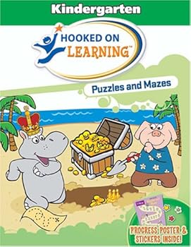 Paperback Hooked on Learning Puzzles And Mazes: Kindergarten Book
