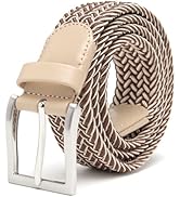 Fabio Valenti Men's Stretch Belt,Woven Braided Web Belt 1 3/8 for Golf Casual Pants Shirts Jeans