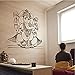 artaslf Decorazioni da parete Adesivo Adesivo Dio elefante Ganesha meditazione Yoga 58x60 cm