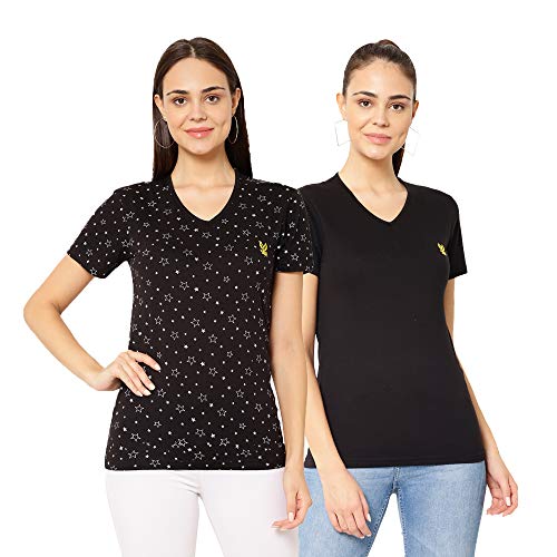 Image of Mack Jonney Regular Fit Women Tshirts(Pack of 2-MACK632565)