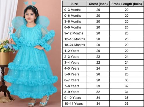 Image of Girls Glitter Tulle Tiered Gown with Butterfly Wings, Ruffle Detail, Fairy Costume Dress