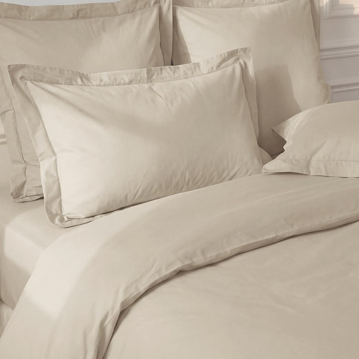 Sensei Maison - Housse de Couette en Percale Coton Soft Percale - 240x220 cm - Ficelle