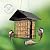 Suet Bird Feeder for Outside [Double Capacity] Suet Wild Bird Feeder with Hanging Metal Roof, Suet Feeders for Outside, for Use with Suet Cakes, Seed Cakes, Mealworm Cakes
