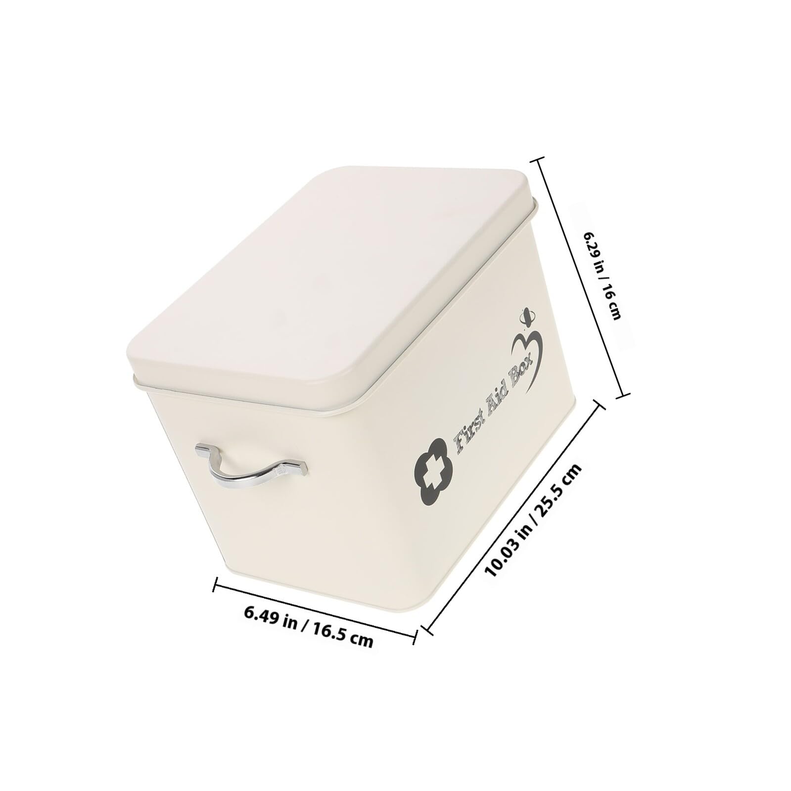 TEHAUX Caja Pequeña de Medicamentos Multicapa para Uso Familiar y Viajes, Botiquín Portátil de Acero Inoxidable, Organizador Médico Compacto para Almacenamiento Seguro de Medicinas