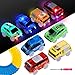 Tracks Cars Ersatz nur Magic Toy Cars Glow in The Dark, Auto Track Zubehör Rennwagen mit 5 blinkenden LED-Lichtern Kompatibel mit den meisten Tracks Kinder, Jungen und Mädchen (4er Pack)