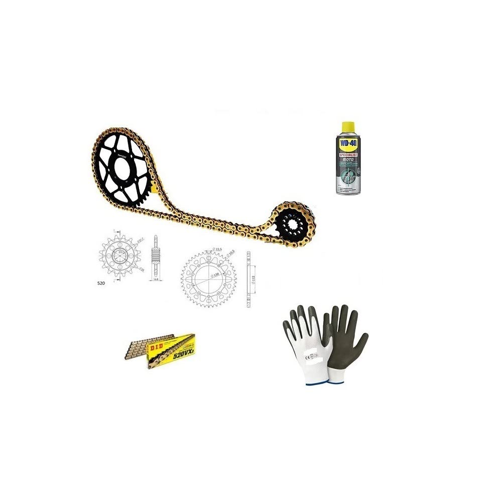COMPATIBILE CON HONDA CTX ND DCT 700 2015 15 KIT CATENA CORONA PIGNONE PER MOTO CATENA DID 520VX3 112 MAGLIE,CORONA ACCIAIO P520 Z39,PIGNONE P520 Z16 TRASMISSIONE