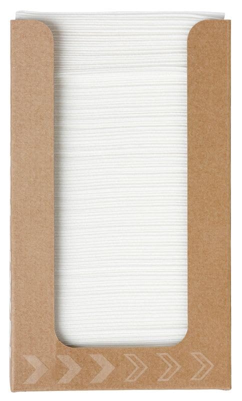 “Duni "1200 servilletas Duni Bio Dunisoft® 20 x 20 cm blancas en dispensador de servilletas (12 x 100 piezas)