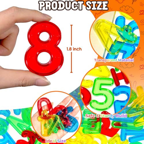 Image of Bbiamsleep 45PCS Plastic Numbers Symbols Colorful Light Table Manipulatives