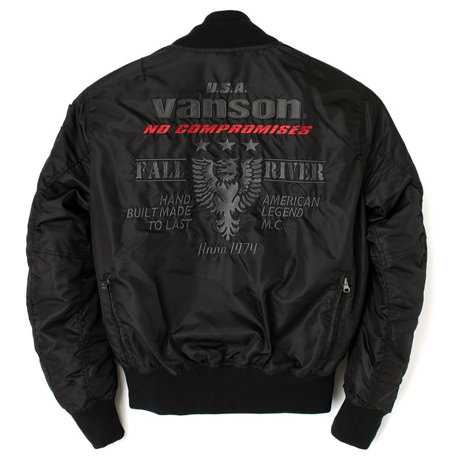 【未使用級】 VANSON FELIX MA-1 ジャケット 迷彩 ブラック VANSON バンソン リバーシブル MA-1 ファー フライトジャケット
