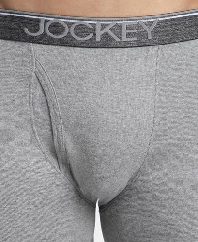 Image of Jockey 8009 Men's Super Combed Cotton Rib Solid Boxer Brief with Ultrasoft Waistband (Pack of 3)