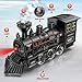 Hot Bee Train Set - Metal Train Toys with Luxury Tracks and Glowing Passenger, Christmas Train Sets for Around The Tree with Smokes, Lights & Sound, Toy Train Set for 3 4 5 6 7+ Years Old Boys Gifts