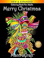 Coloring Book for Adults: Merry Christmas: Christmas Coloring Book for Adults Relaxation (MantraCraft Coloring Books) 1945710942 Book Cover