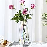 ⭐Hochwertiges Material: Die Kristallglasvase besteht aus farbigem, durchscheinendem, bleifreiem Glas und sorgt gleichzeitig für Sicherheit, Umweltfreundlichkeit und Glamour.