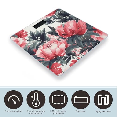 Báscula digital para baño con pantalla grande y vidrio templado miniatura 3